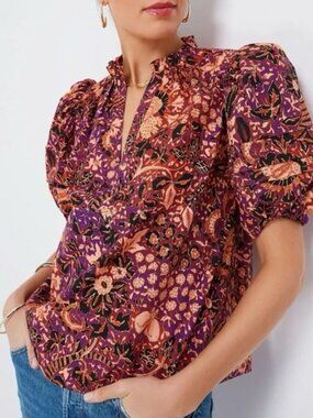 Ulla Johnson Imari Top, Black Currant